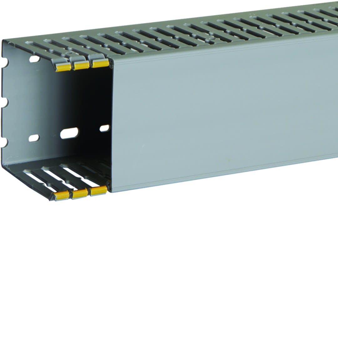 Iboco - Goulotte de câblage au pas de 12,5 T1-D 80x80 grise