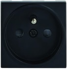 Iboco - Prise TerCia 2 pôles + terre simple noir