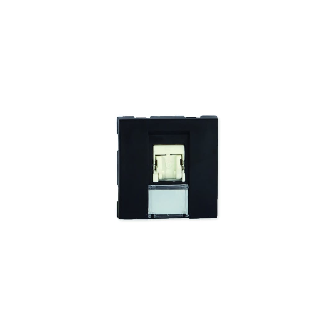 Iboco - Prise TerCia RJ45 Catégorie 6 FTP 2 modules noire