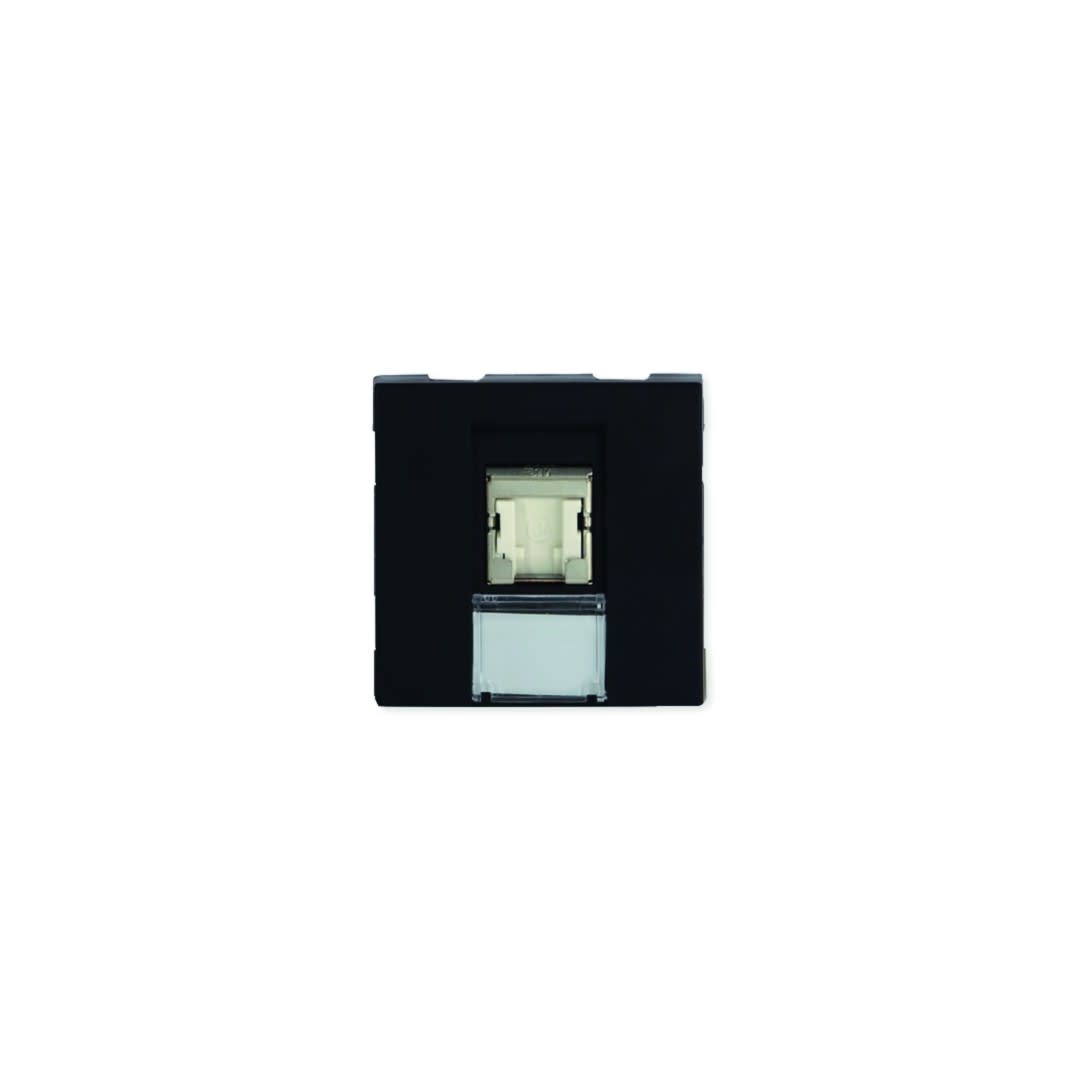 Iboco - Prise Tercia RJ45 Catégorie 6a STP 2 modules noire