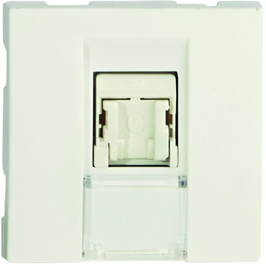 Iboco - Prise TerCia RJ45 Catégorie 6 UTP 2 modules blanche