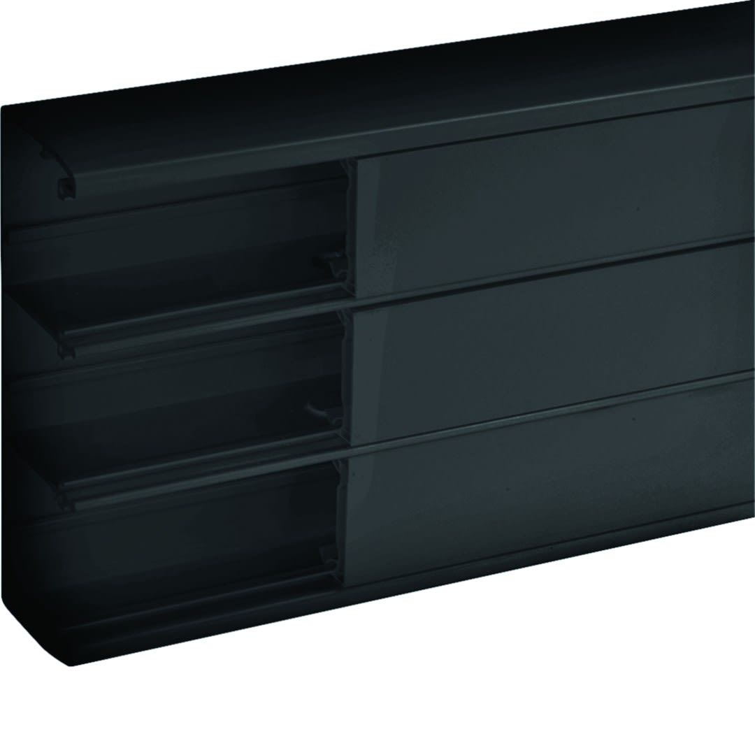 Iboco - Goulotte d'installation clip45 Tercia TA-C45 164x55 3 compartiments noire