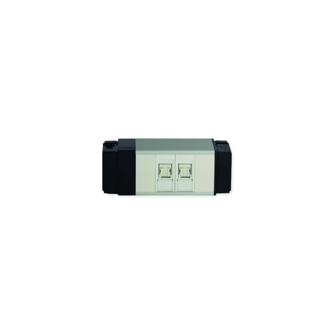 Iboco - Nourrice équipée TerCia NRC-C45 2 prises RJ45 1 mod Catégorie 6 FTP Alu Anodisé