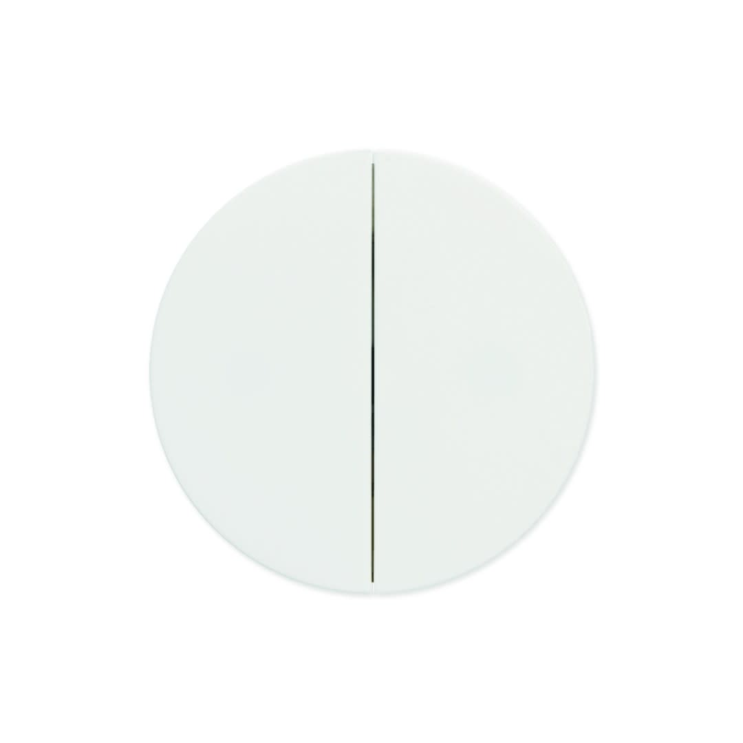 Iboco - Interrupteur 3 en 1 Optima double ou va-et-vient ou bouton poussoir blanc
