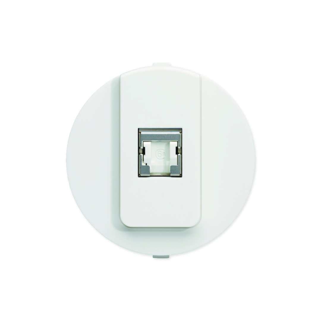 Iboco - Prise Optima RJ45 Catégorie 6a grade 3 TV blindée blanche