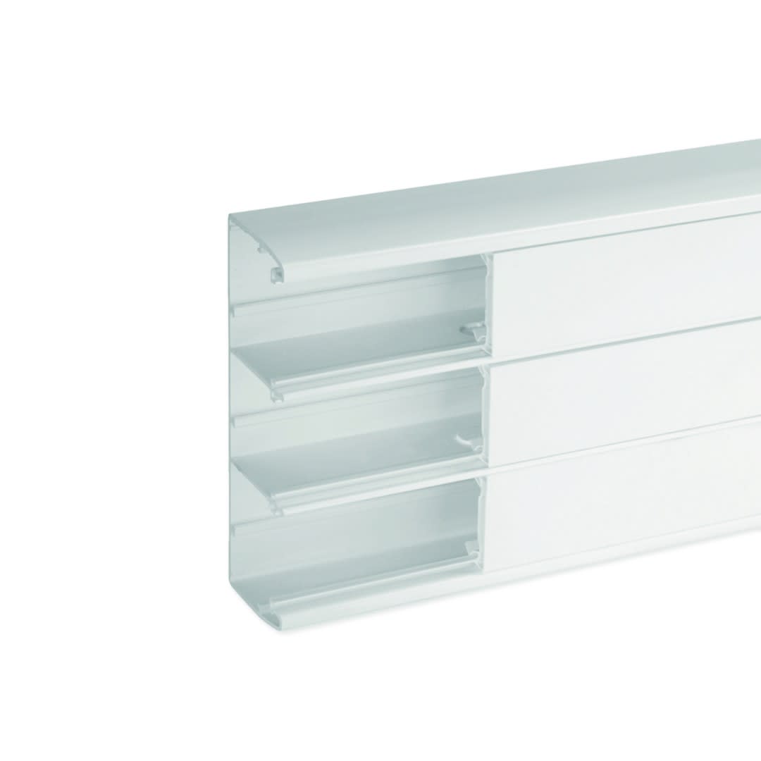 Iboco - Goulotte d'installation clip45 TerCia TA-C45 164x55 3 compartiments blanche