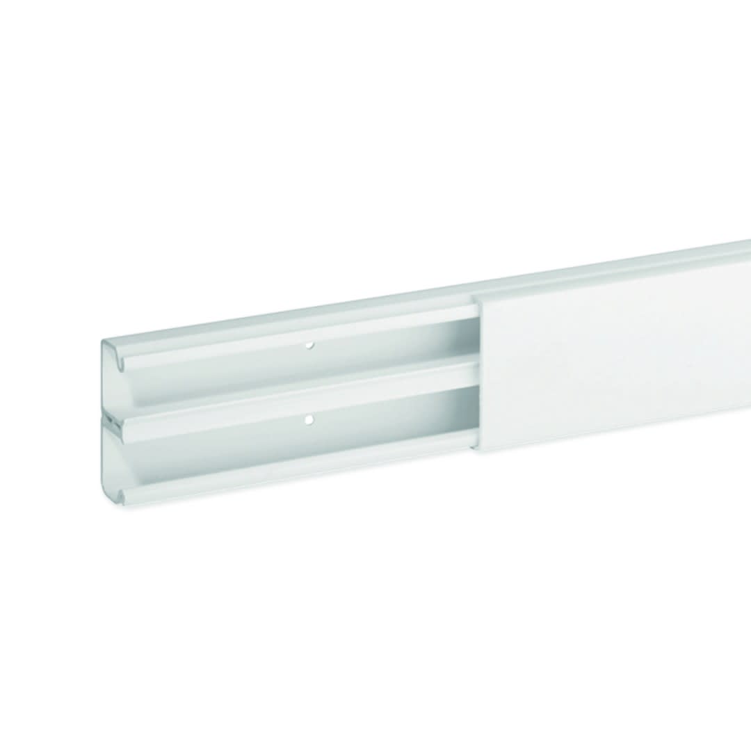 Iboco - Goulotte de distribution cloisonnée TA-S 40x17 2 compartiments blanche