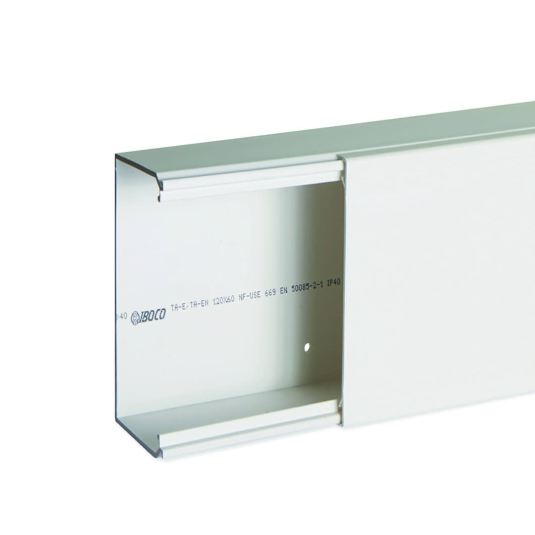 Iboco - Goulotte de distribution non cloisonnable TA-E 120x60 1 compartiment blanche