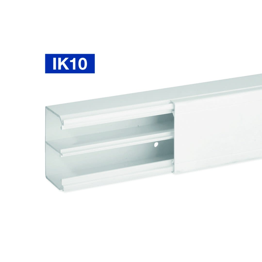 Iboco - Goulotte de distribution cloisonnée TA-S 60x40 2 compartiments blanche
