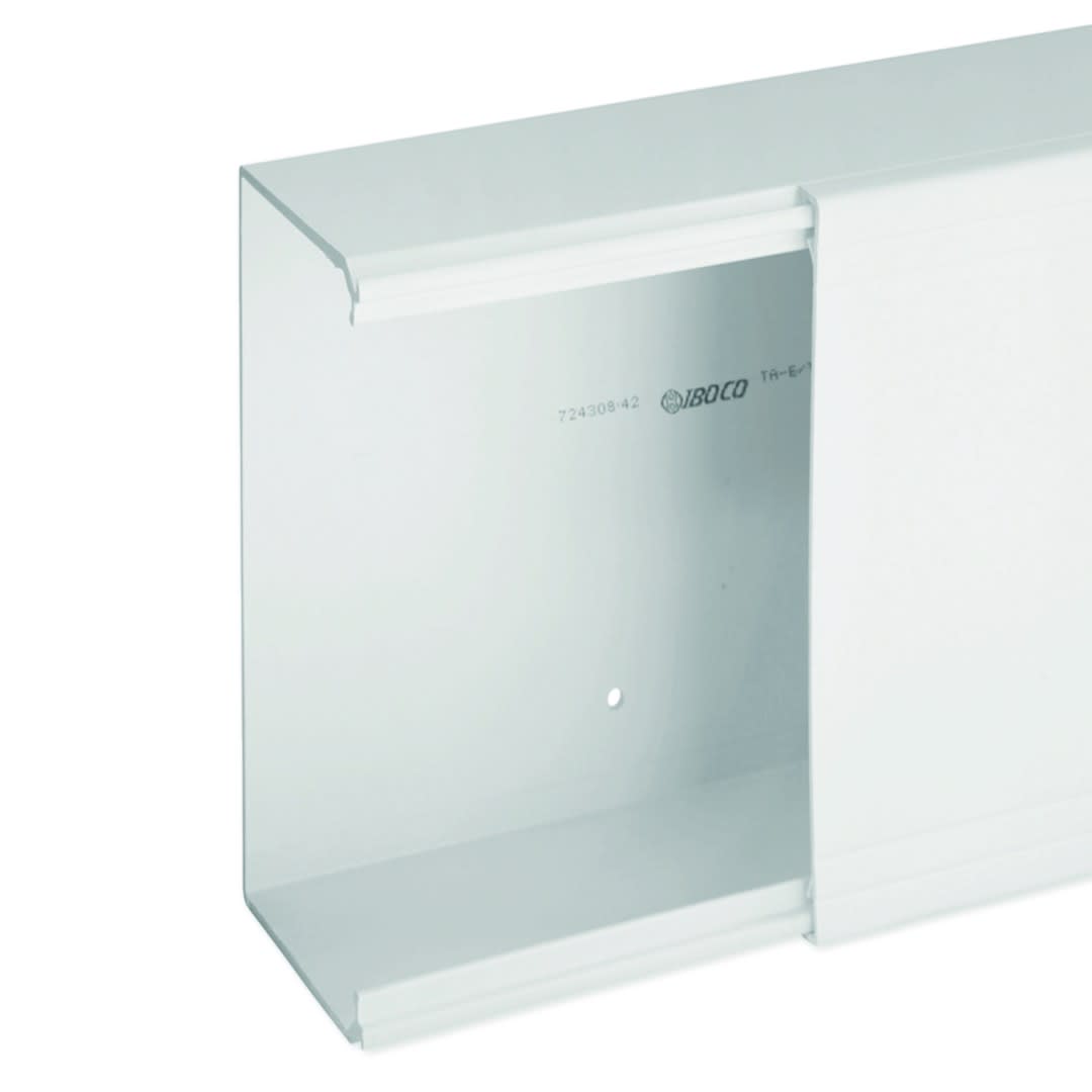 Iboco - Goulotte de distribution non cloisonnable TA-E 200x80 1 compartiment blanche