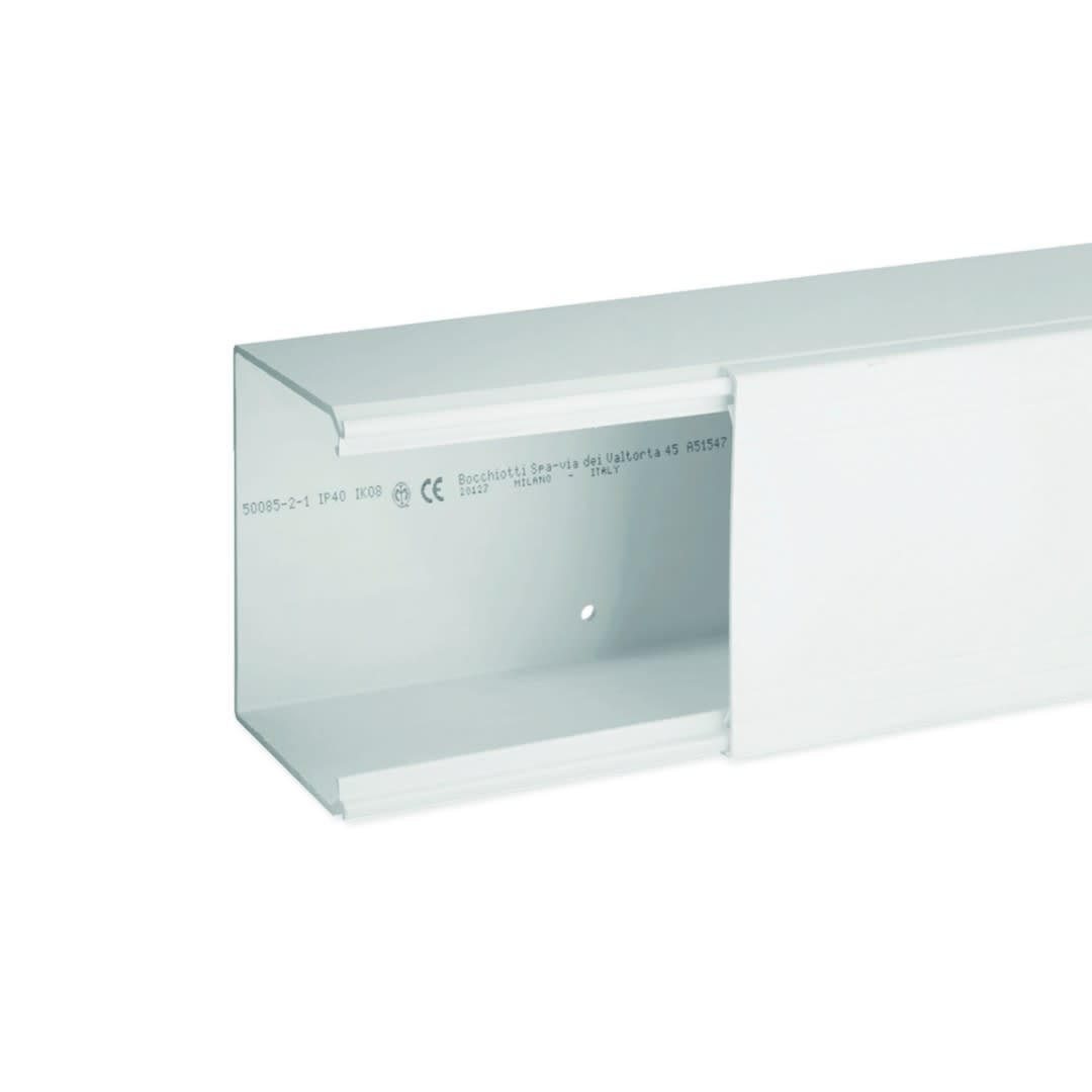 Iboco - Goulotte de distribution non cloisonnable TA-E 100x80 1 compartiment blanche