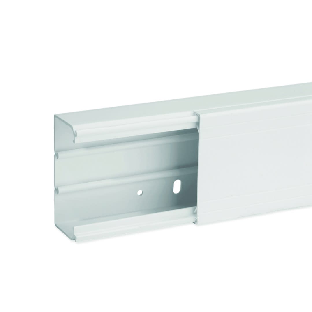 Iboco - Goulotte de distribution cloisonnable TA-G 80x40 1 compartiment blanche
