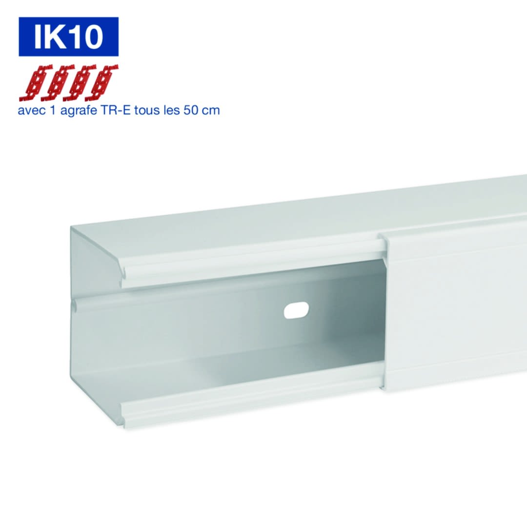 Iboco - Goulotte de distribution cloisonnable TA-G 60x60 1 compartiment blanche
