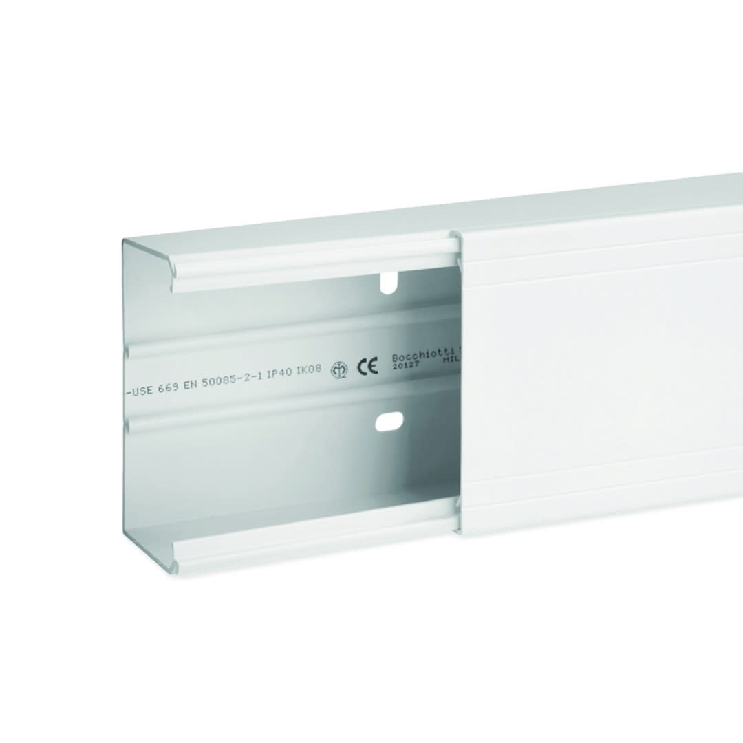 Iboco - Goulotte de distribution cloisonnable TA-G 100x60 1 compartiment blanche
