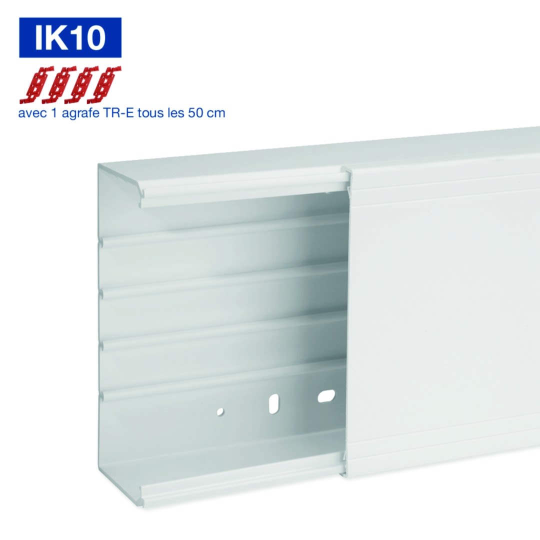 Iboco - Goulotte de distribution cloisonnable TA-G 150x60 1 compartiment blanche