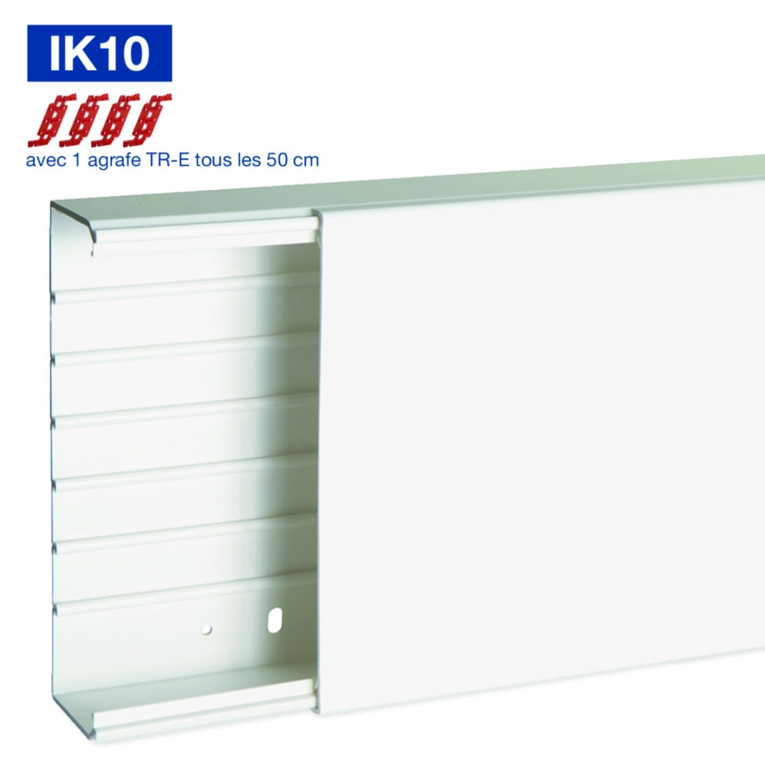 Iboco - Goulotte de distribution cloisonnable TA-G 200x60 1 compartiment blanche
