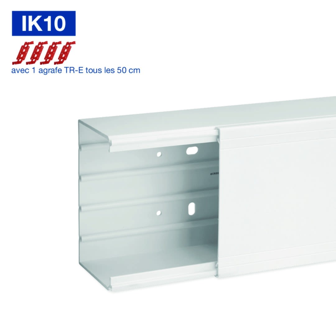 Iboco - Goulotte de distribution cloisonnable TA-G 120x80 1 compartiment blanche