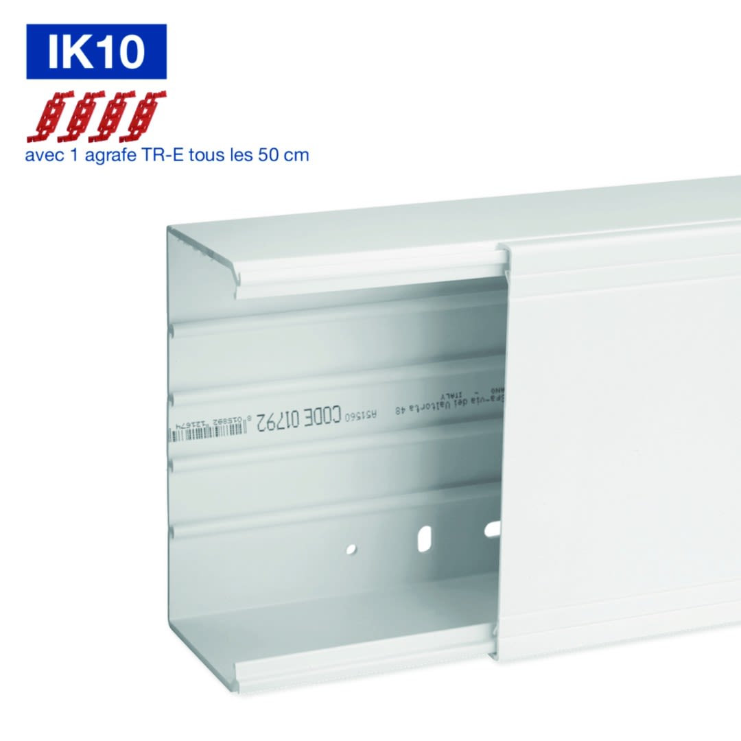 Iboco - Goulotte de distribution cloisonnable TA-G 150x80 1 compartiment blanche