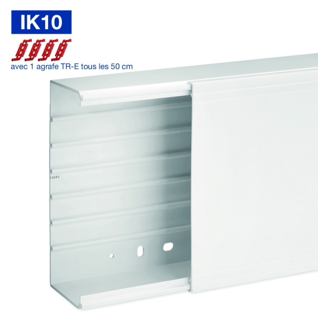 Iboco - Goulotte de distribution cloisonnable TA-G 200x80 1 compartiment blanche