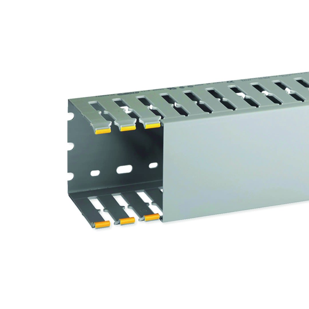 Iboco - Goulotte de câblage au pas de 20 T1-N 80x80 grise