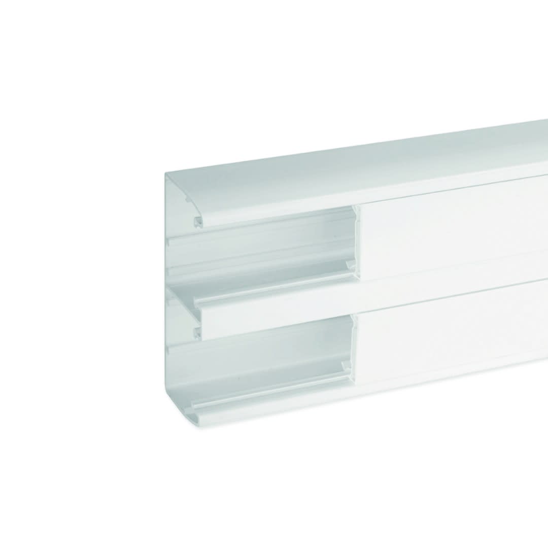 Iboco - Goulotte d'installation clip45 TerCia TA-C45 134x55 2 compartiments blanche