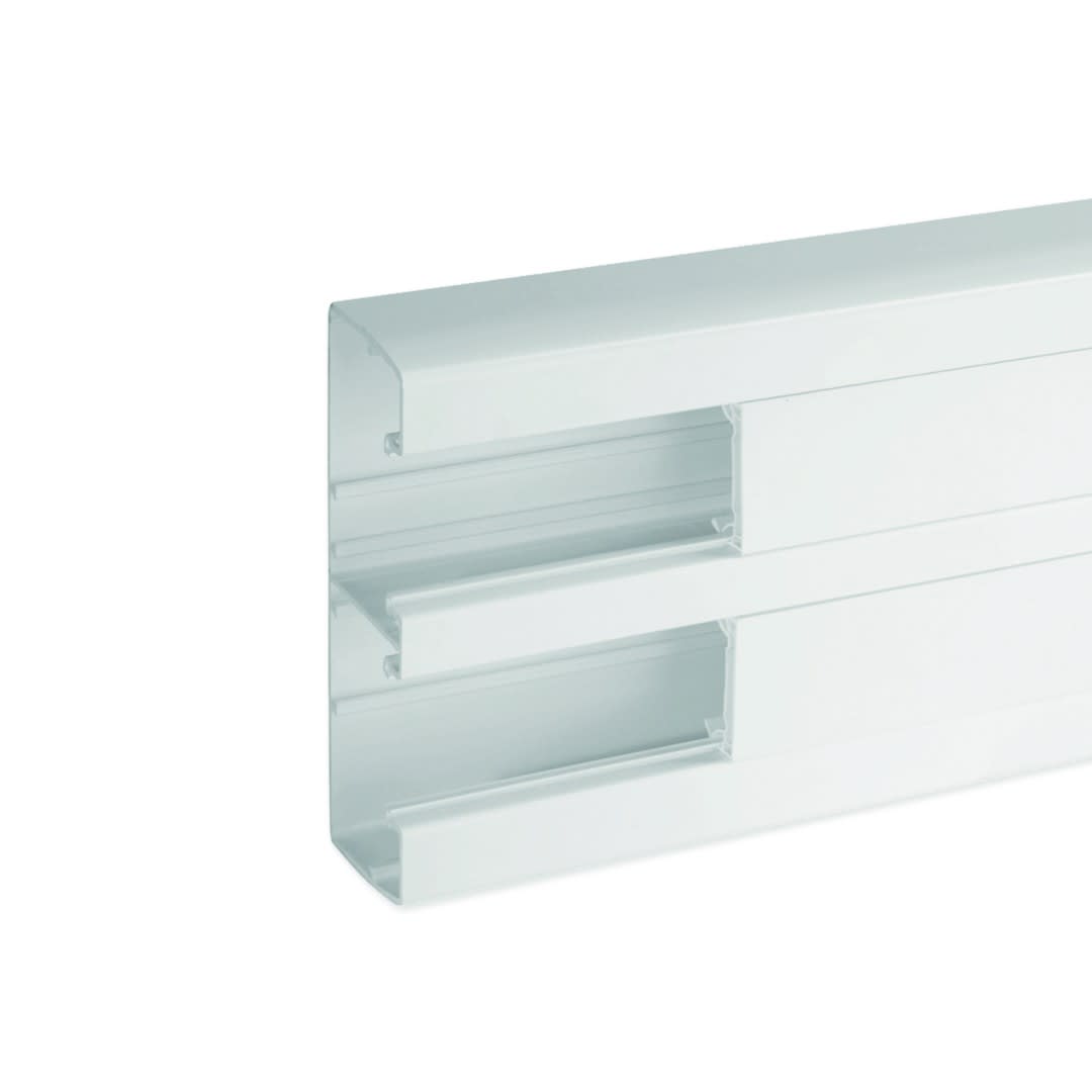 Iboco - Goulotte d'installation clip45 TerCia TA-C45 164x55 2 compartiments blanche