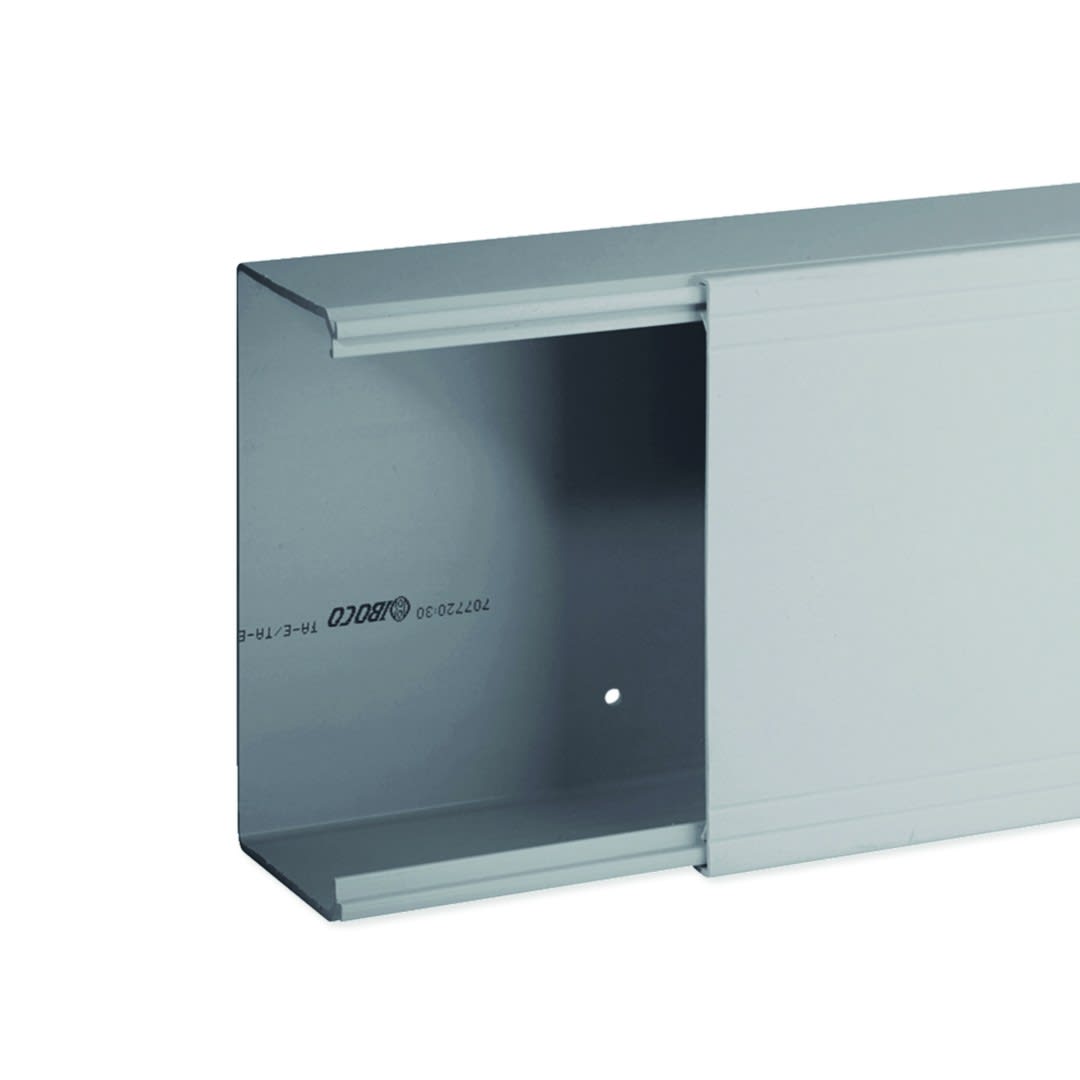 Iboco - Goulotte de distribution non cloisonnable TA-E 150x80 1 compartiment grise