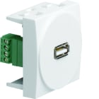 Iboco - Prise TerCia USB bornier à vis 2 modules blanche