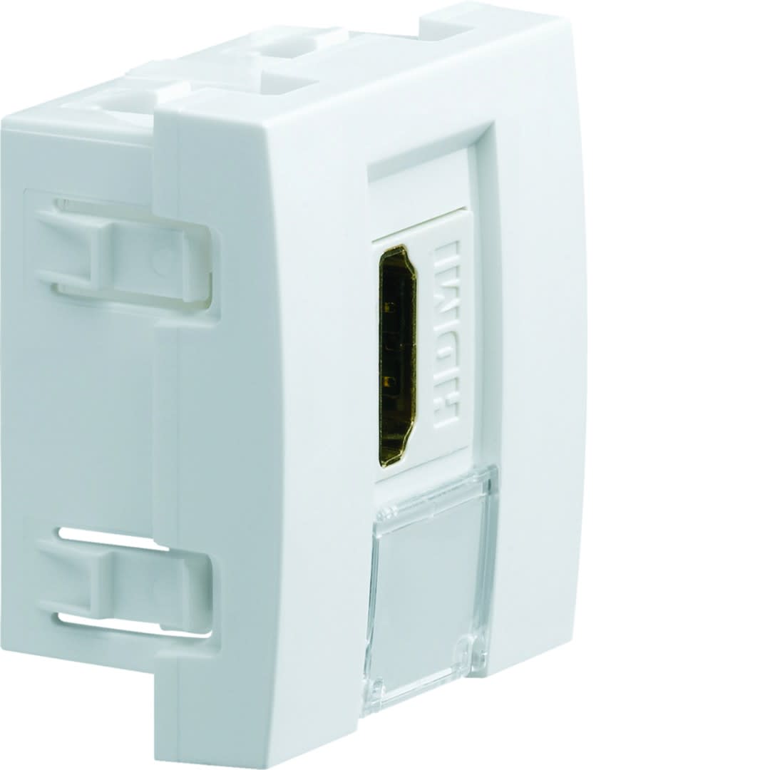 Iboco - Prise Tercia HDMI traversante 2 modules blanche