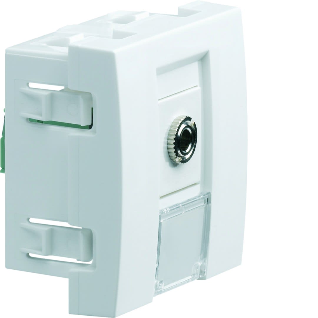 Iboco - Prise TerCia Jack 3.5 bornier à vis 2 modules blanche