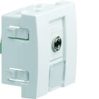 Iboco - Prise TerCia Jack 3.5 bornier à vis 2 modules blanche