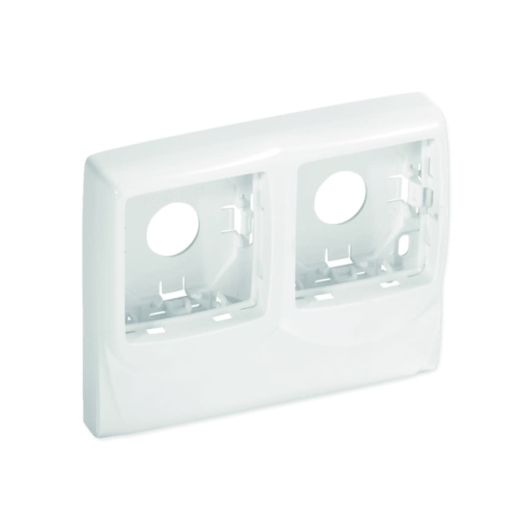 Iboco - Boîtier double pour appareillage LegrandTM sur Optima TM 22x12,5 & 32x12,5 blanc