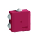 Iboco - Boîte de dérivation étanche Pico 80x80 Prof. 40 rouge à tétines IP55 960°C