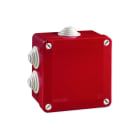 Iboco - Boîte de dérivation étanche Pico 100x100 Prof. 50 rouge à tétines IP55 960°C