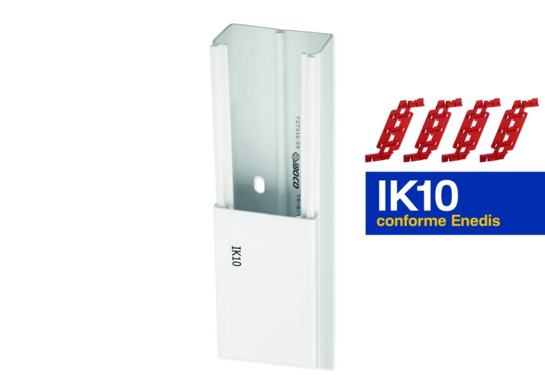 Iboco - Goulotte de distribution cloisonnable IK10 à - 5°C Ta-g 60x40 1 comp. blanche