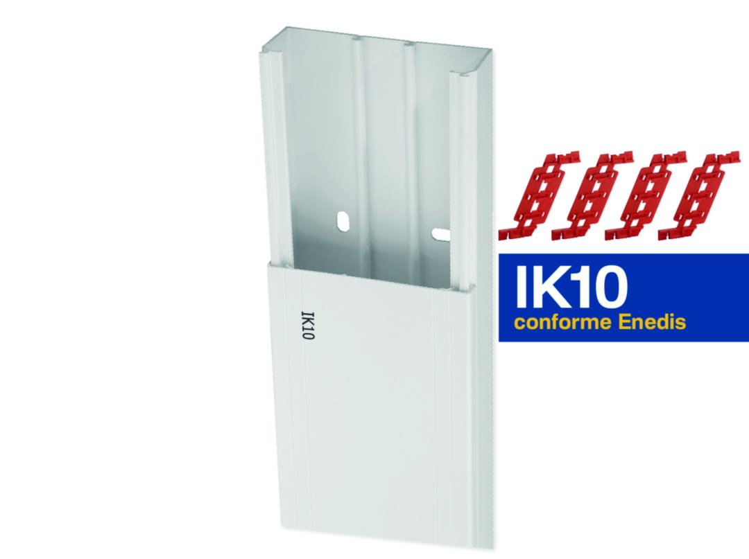 Iboco - Goulotte de distribution cloisonnable IK10 à - 5°C Ta-g 100x40 1 comp. blanche