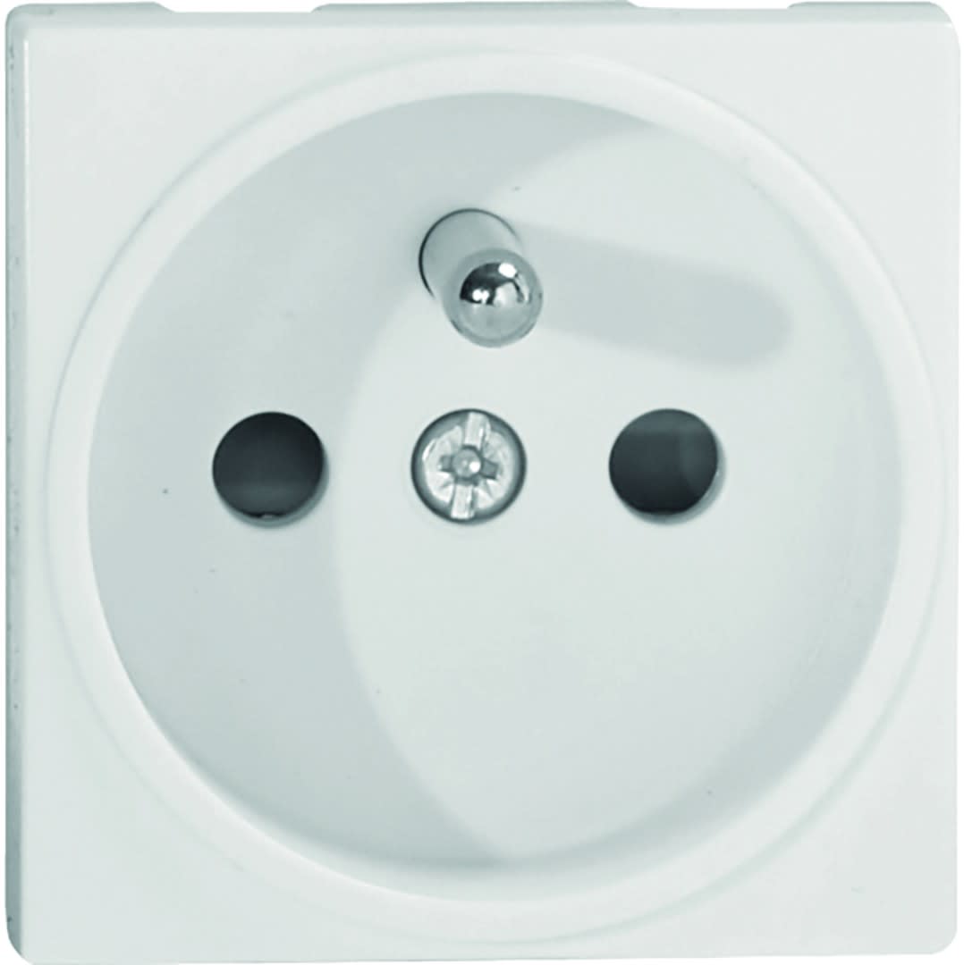 Iboco - Prise Tercia 2 pôles + terre simple blanche
