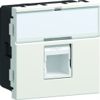 Iboco - Prise Tercia RJ45 simple catégorie 6a STP 2 modules 90°spéciale EPT alucolor