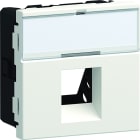 Iboco - Plastron keystone Tercia 1 poste 90° 2 modules spécial EPT blanc