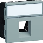 Iboco - Plastron keystone Tercia 1 poste 90° 2 modules spécial EPT alucolor