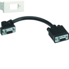 Iboco - Prise VGA SUBD15 Traversante Tercia avec câble 1 module spéciale EPT blanc
