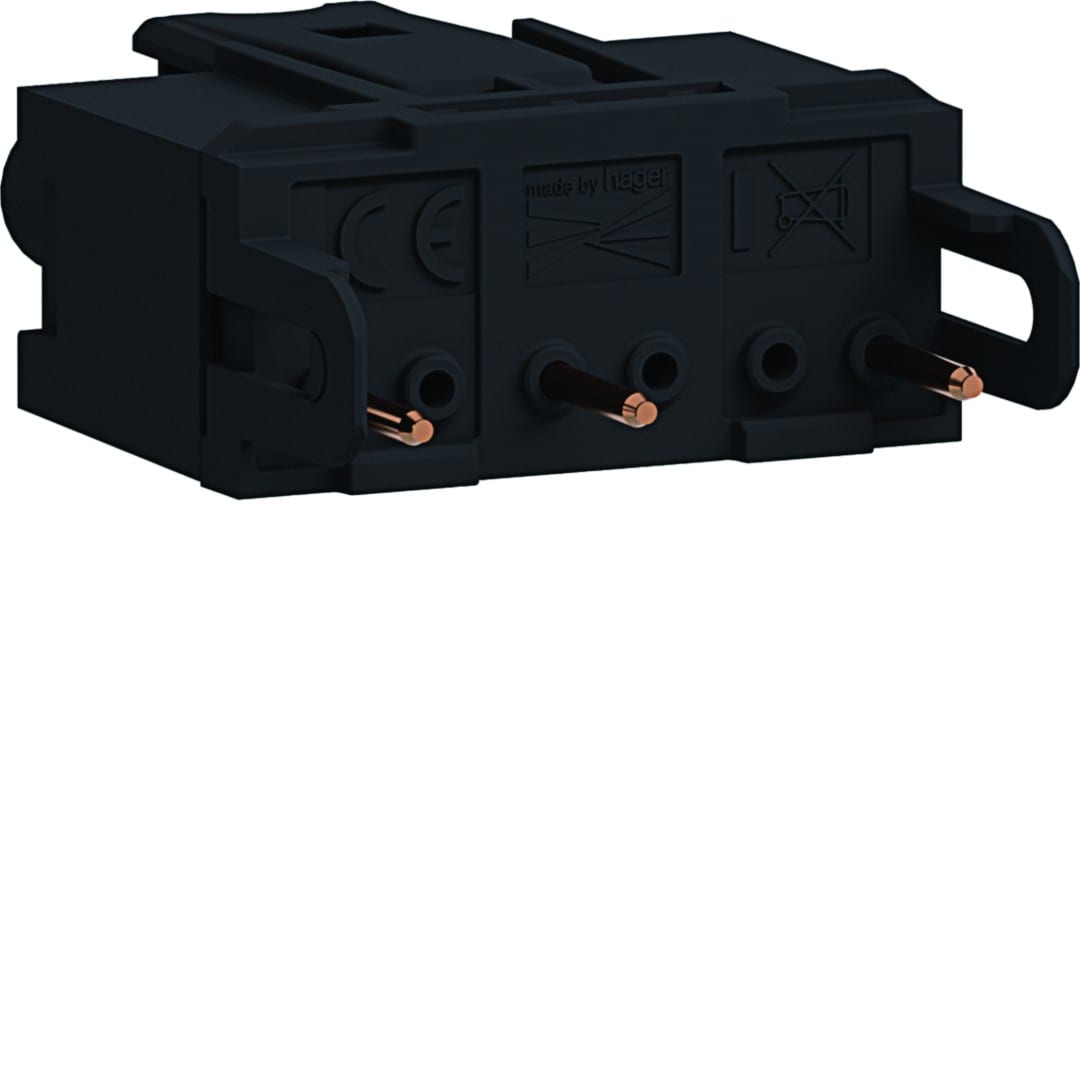 Iboco - Connecteur d'entrée droit WIELAND GST18 pour prises Tercia 2 pôles + terre