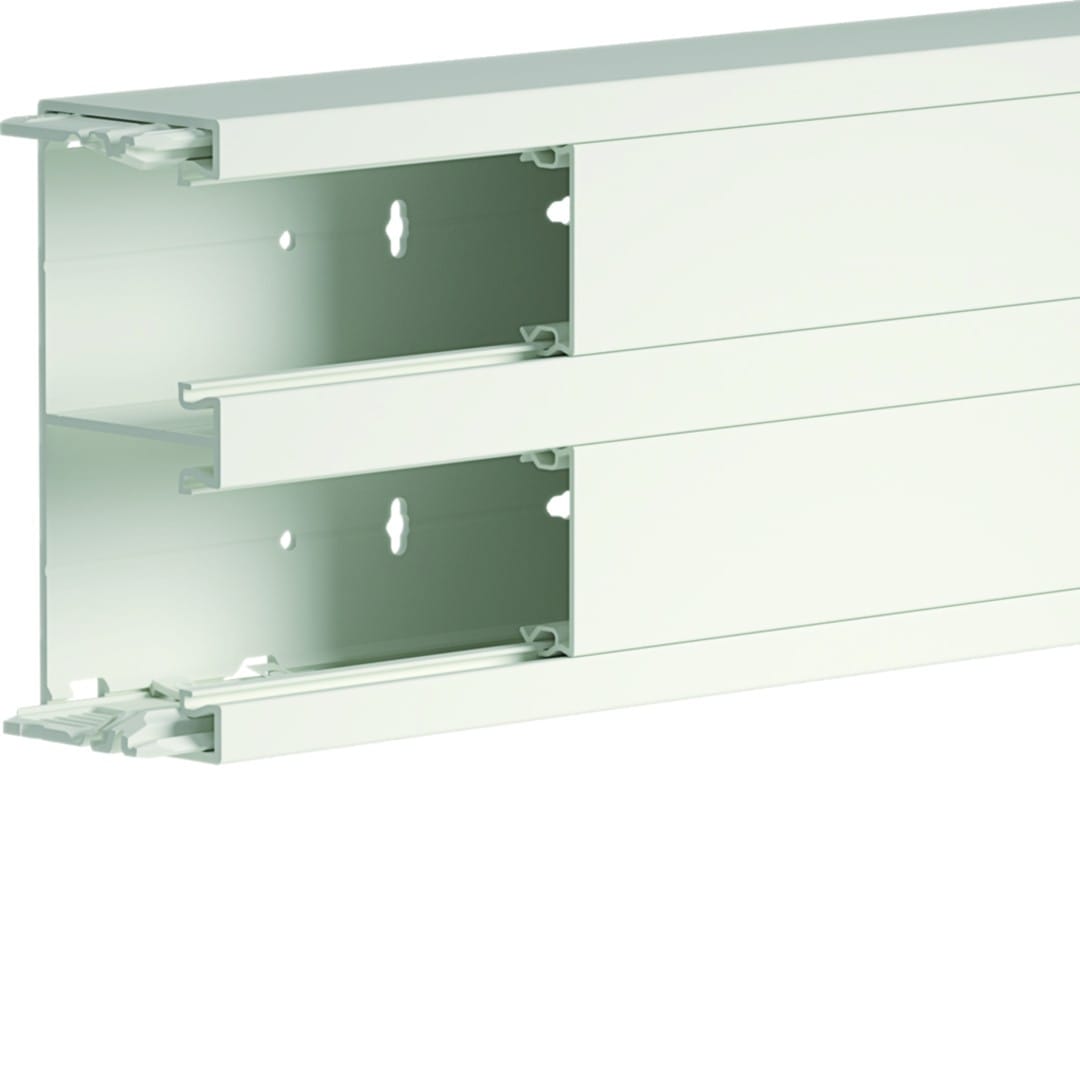 Iboco - Goulotte d'installation Tercia Clip45 134x55 2 compartiments PVC blanc