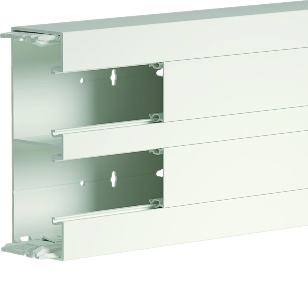 Iboco - Goulotte d'installation Tercia Clip45 164x55 2 compartiments PVC blanc