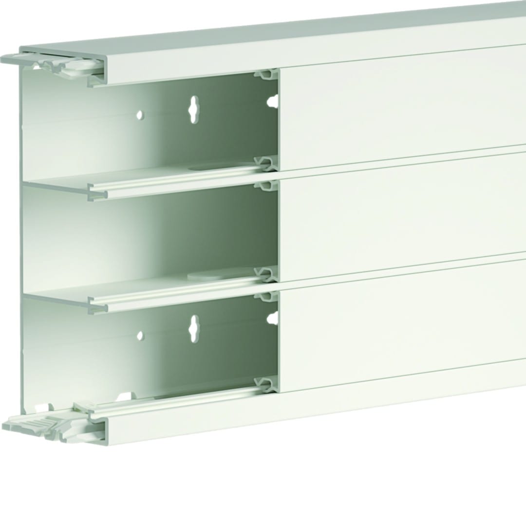Iboco - Goulotte d'installation Tercia Clip45 164x55 3 compartiments PVC blanc