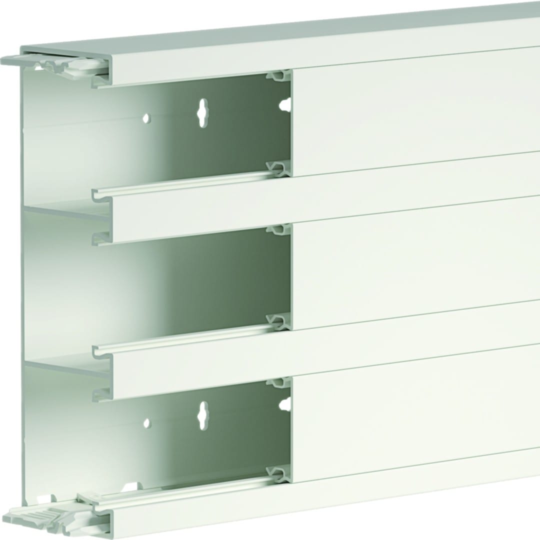 Iboco - Goulotte d'installation Tercia Clip45 200x55 3 compartiments PVC blanc