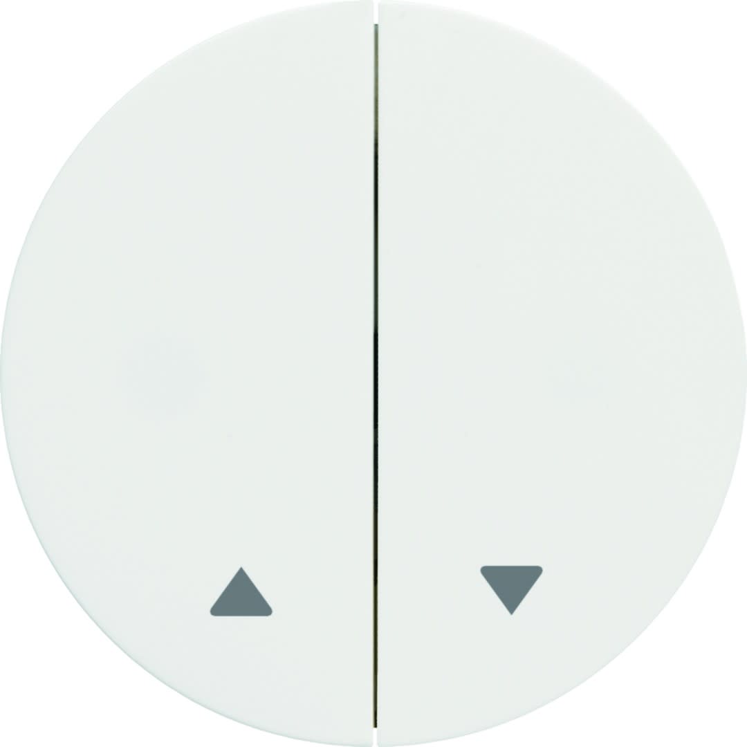 Iboco - Interrupteur Optima double pour commande de volet roulant blanc