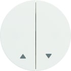 Iboco - Interrupteur Optima double pour commande de volet roulant blanc