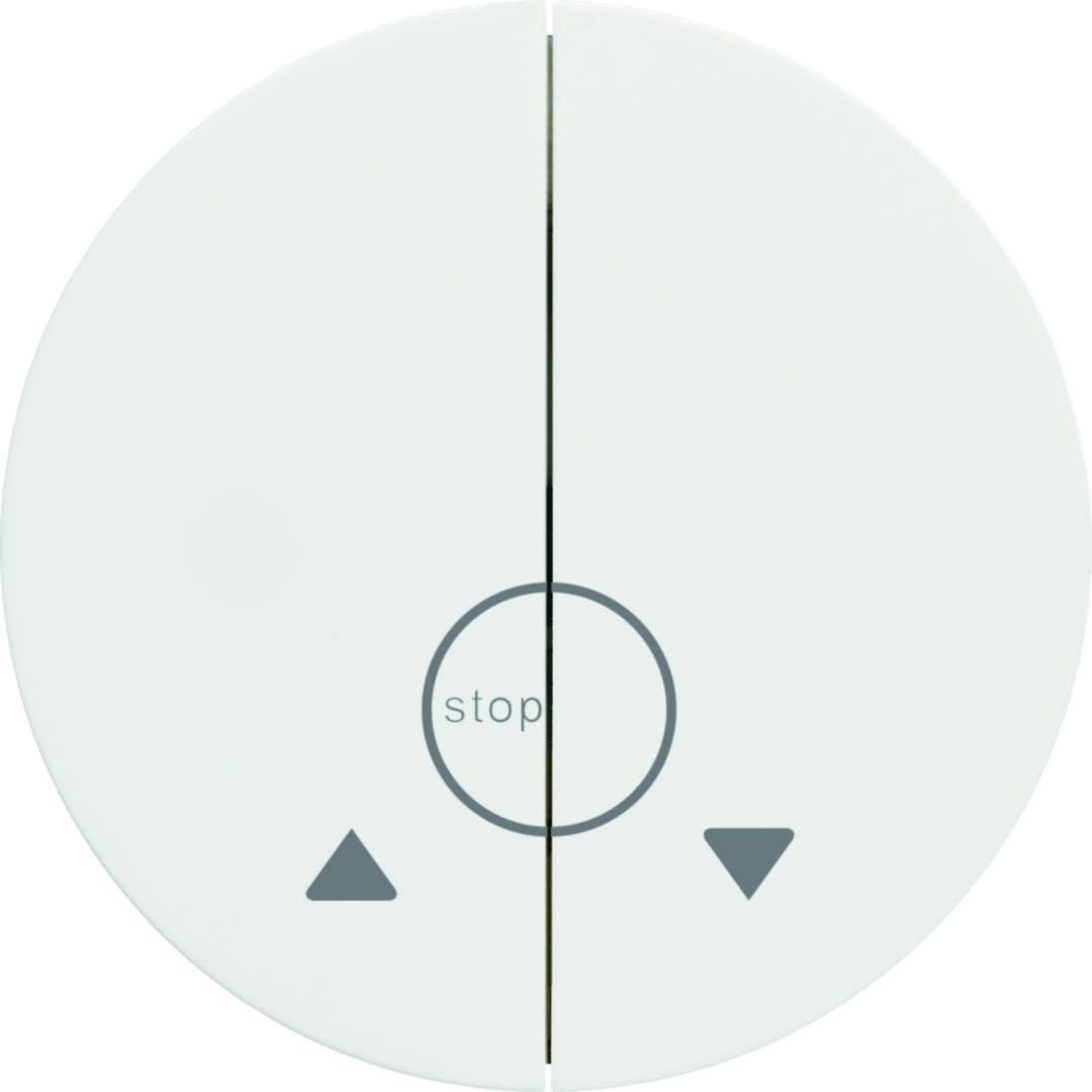 Iboco - Bouton poussoir Optima double pour commande de volet roulant blanc