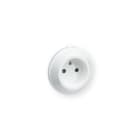Iboco - Prise Optima 2 poles blanche